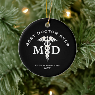 Bester Arzt je Personalisierte medizinische Weihna Keramik Ornament