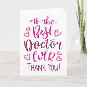 Bester Arzt je Vielen Dank für Typografie in Rosa Karte