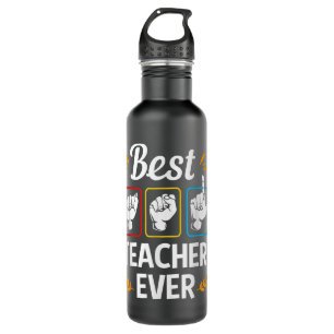 Bester ASL-Lehrer je Zeichensprachenlehrer Edelstahlflasche