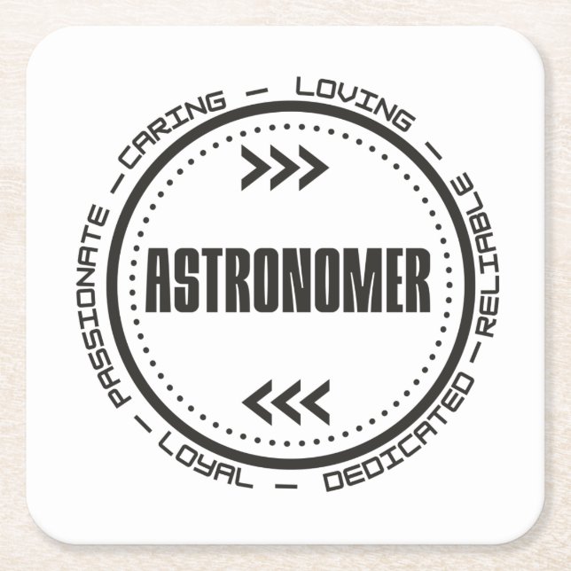 Bester Astronom Rechteckiger Pappuntersetzer (Vorderseite)