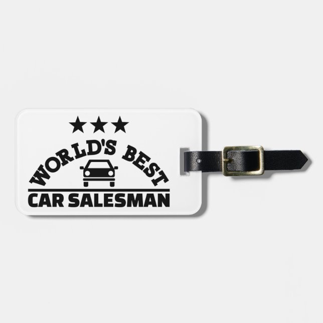 Bester Autoverkäufer der Welt Gepäckanhänger (Vorderseite horizontal)
