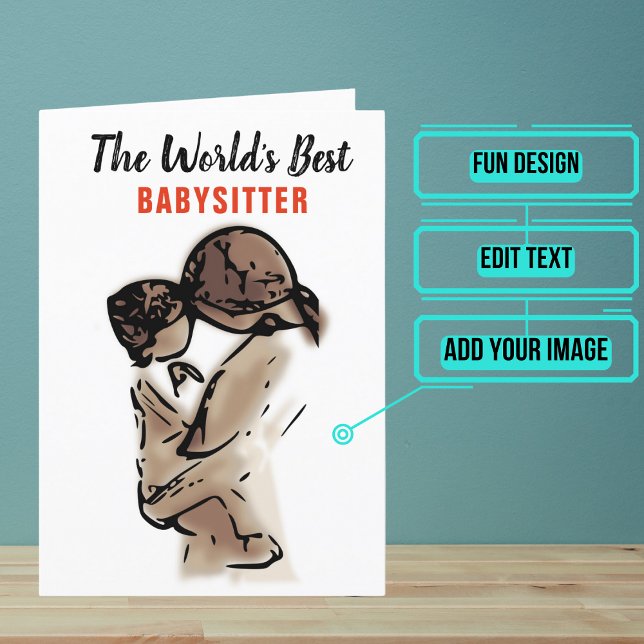 Bester Babysitter Dankeskarte (Show your babysitter that you dearly appreciate her.)