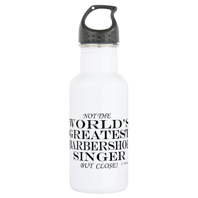 Bester Barbershop Singer Spieler Nah Edelstahlflasche (Vorderseite)