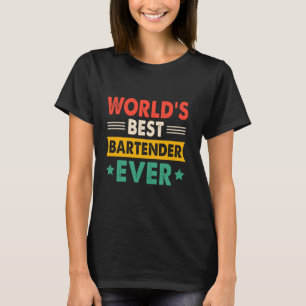 Bester Barkeeper der Welt Ever Funny Retro T-Shirt