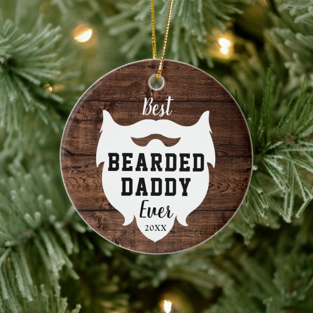 Bester Bartdäne je Personalisierter Bauernhof Keramik Ornament (Baum)