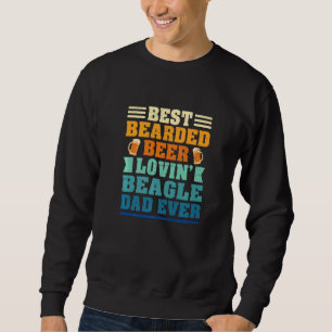 Bester bärtiger Bier liebender Beagle-Vater Lustig Sweatshirt