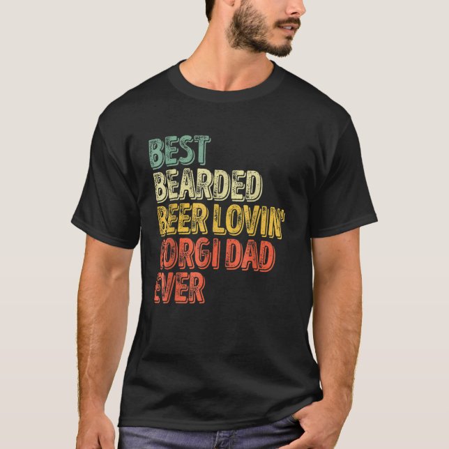 Bester bärtiger Bier liebender Corgi-Vater eines M T-Shirt (Vorderseite)