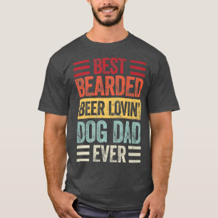 Bester bärtiger Bier liebender Hunde-Vater Hunde T-Shirt