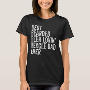 Bester bärtiger bierliebender Beagle-Vater-Haustie T-Shirt
