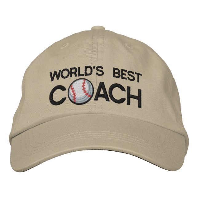 Bester Baseball-Trainer der Welt Bestickte Baseballkappe (Vorderseite)