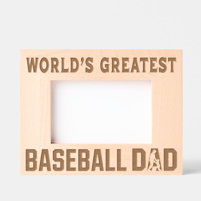 Bester Baseball-Vater der Welt Geätzte Rahmen (Vorderseite)