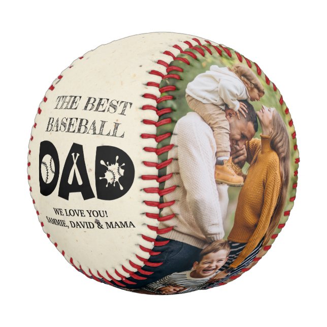 Bester Baseball-Vater Erstellen Sie Ihr eigenes Fo Baseball (Schrägansicht)
