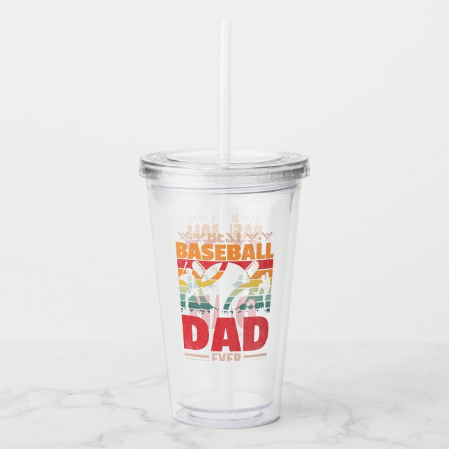 Bester Baseball-Vater je Acryltrinkbecher (Vorderseite)
