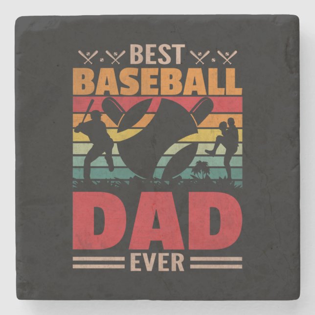 Bester Baseball-Vater je Steinuntersetzer (Vorderseite)