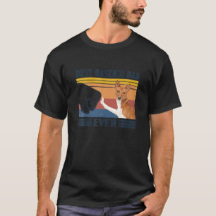 Bester Basenji-Vater je Vintager Vater Weihnachten T-Shirt