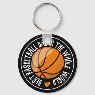 Bester Basketball-Sport-Vater-Stempel Schwarz Oran Schlüsselanhänger