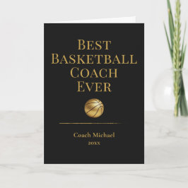Bester Basketball-Trainer überhaupt Elegantes Schw Dankeskarte