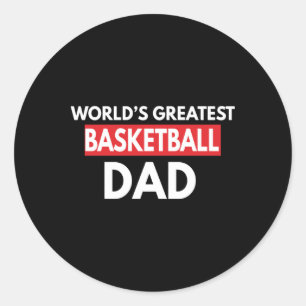 Bester Basketball-Vater der Welt Runder Aufkleber