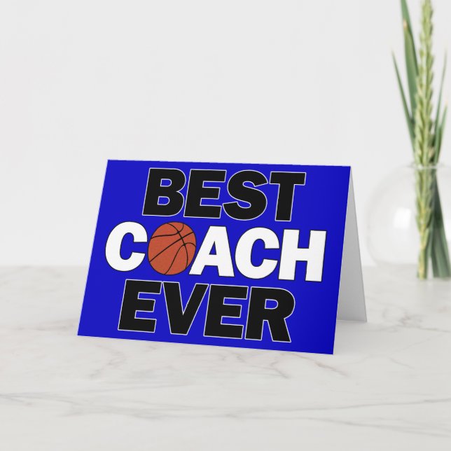 Bester Basketballtrainer je nach Farbwahl Dankeskarte (Vorderseite)