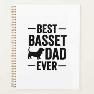 Bester Basset-Vater Aller Zeiten Vintage Gravur Hu Planer
