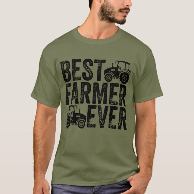 Bester Bauer je - Landwirtschaftliche Liebhaber T-Shirt (Vorderseite)