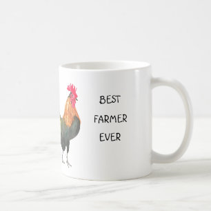 Bester Bauer je Rooster Hühnerhausfarm Kaffeetasse