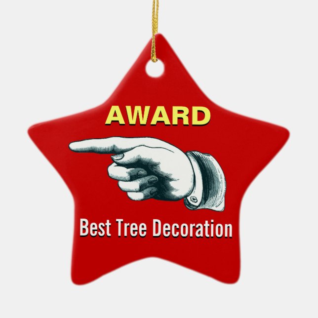 Bester Baum-Dekorations-Preis Keramikornament (Vorne)