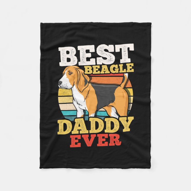 Bester Beagle Dog Daddy je Fleecedecke (Vorderseite)