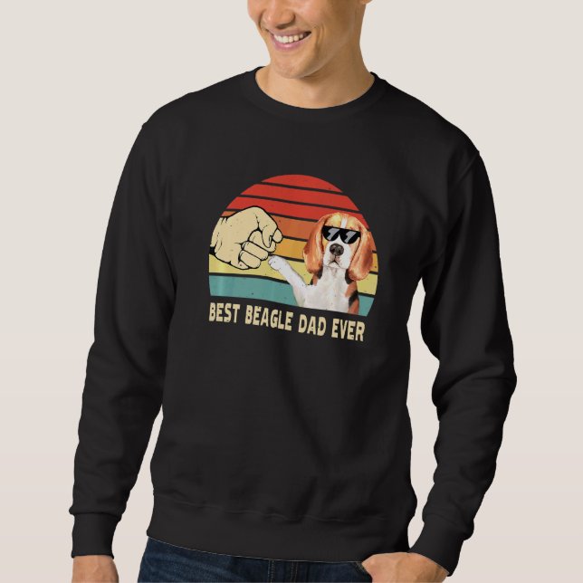 Bester Beagle Hund Vater je Tier Vatertag Sweatshirt (Vorderseite)