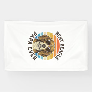 Bester Beagle-Papa Aller Zeiten Vintage-Hund-Vater Banner