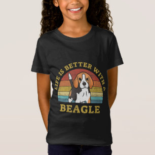 Bester Beagle Retro Vintag Dog Design Puppy Lover T-Shirt