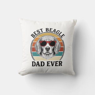 Bester Beagle-Vater Aller Zeiten Vintage Beagle-Sh Kissen