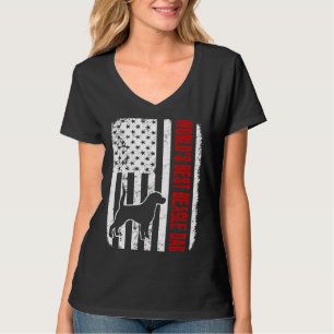 Bester Beagle-Vater der Welt Amerikanische Flagge T-Shirt