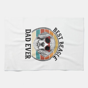 Bester Beagle-Vater überhaupt Vintage Beagle-Shirt Geschirrtuch