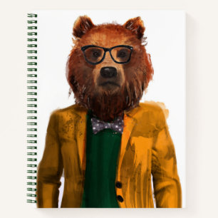 Bester bekleideter Bär Notizbuch