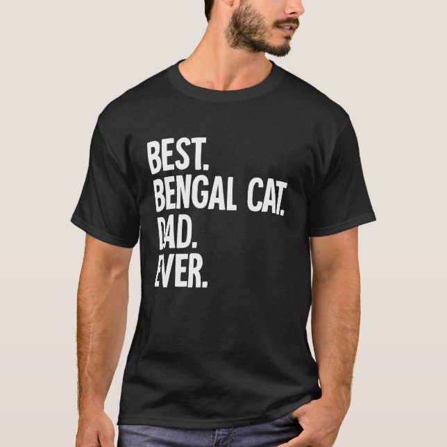 Bester Bengalischer Cat Vater je T-Shirt (Vorderseite)