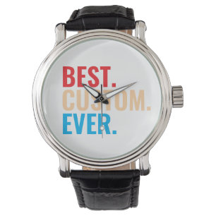 Bester benutzerdefinierter, Vintager Retro-Text Armbanduhr