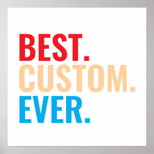 Bester benutzerdefinierter, Vintager Retro-Text Poster