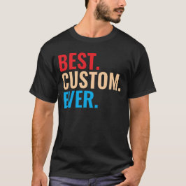 Bester benutzerdefinierter, Vintager Retro-Text T-Shirt