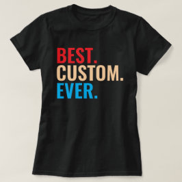 Bester benutzerdefinierter, Vintager Retro-Text T-Shirt