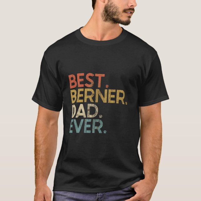 Bester Berner Vater Ever - Bernese Hundeliebhaber  T-Shirt (Vorderseite)