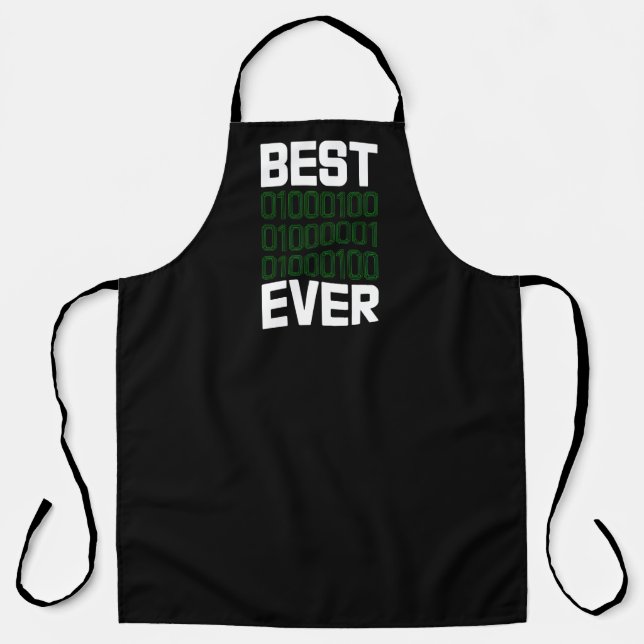 Bester Binary-Vater-Programmierer-BBQ Aller Zeiten Schürze (Vorderseite)