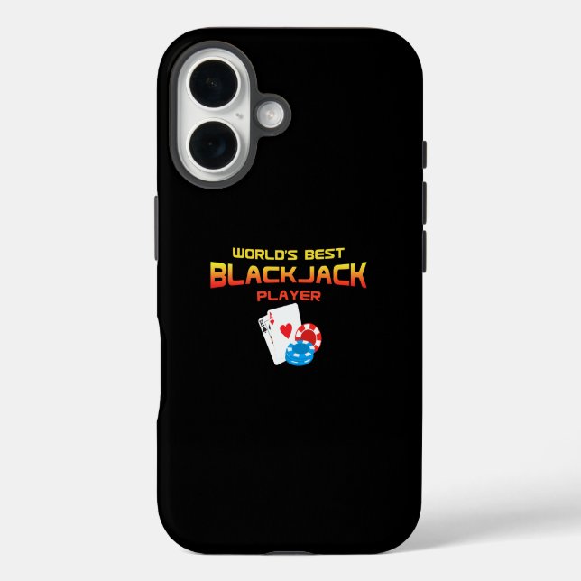 Bester Blackjack-Player iPhone 16 Hülle (Rückseite)