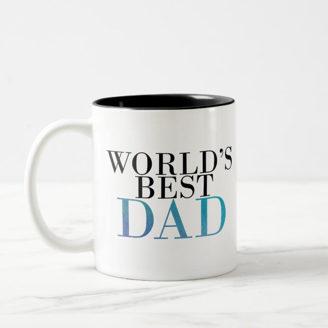 Bester (blauer) Entwurf des Vaters der Welt für Zweifarbige Tasse (Links)