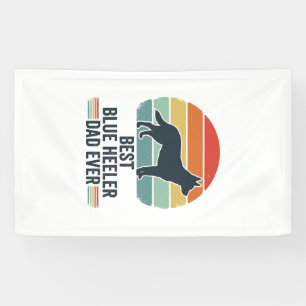 Bester Blue Heeler Vater Aller Zeiten Vintage Hund Banner