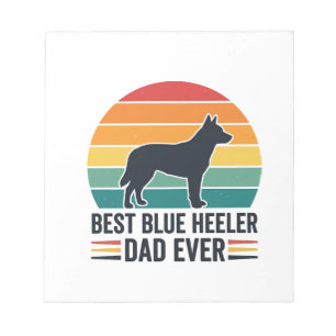 Bester Blue Heeler Vater Aller Zeiten Vintage Hund Notizblock