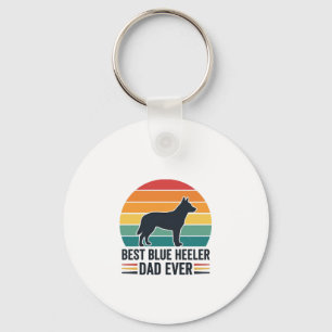 Bester Blue Heeler-Vater überhaupt Vintage-Hund-Va Schlüsselanhänger