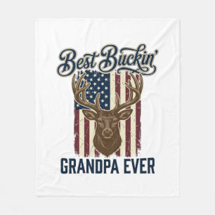 Bester Bock-Opa Aller Zeiten Hirschjagd-Shirt-Desi Fleecedecke
