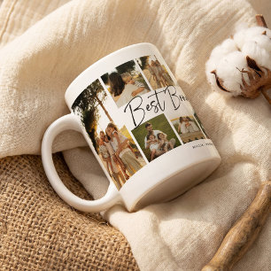Bester Bonus-Papa 10-Foto-Collage-Andenken Kaffeetasse