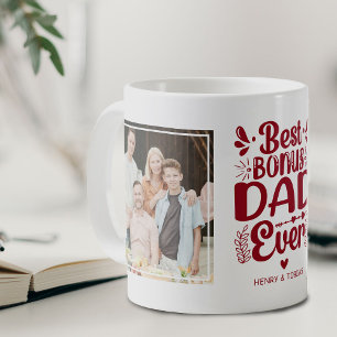 Bester Bonus-Papa Aller Zeiten 2 Foto-Andenken Kaffeetasse